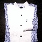 Koszula do fraku | biała+niebieska kratka