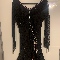 Czarna zdobiona sukienka do łaciny